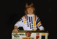 Lisa Klakulak happily crafting at age 8