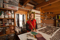 Lisa Klakulak in her prior studio space, photo credit: Michael Mauney