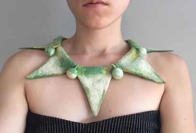 Catriona Iozzo's Project 2-Moving Parts, inspired by the jester collar with muffled bells