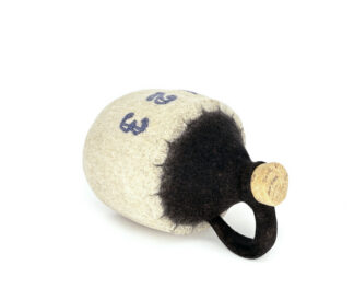 Felted wool bottle with cork stopper